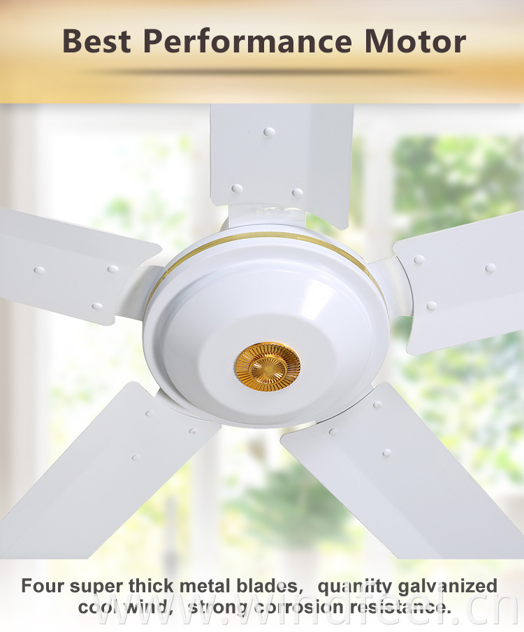 Foshan Factory 56inch Electrical Ceiling Fan White